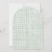 HandGezeichnet Wreath Weihnachts-Party ARCH Gingha Einladung (Rückseite)