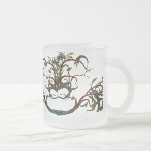 HandGezeichnet Zweige Botanisch Mattiert Mattglastasse
