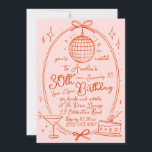 Handgezeichnete 30. Geburtstagsdisco Einladung<br><div class="desc">Feiern Sie Ihren Meilenstein 30. Geburtstag im Stil mit diesem schicken Pink Disco Ball Einladung. Mit einem spielerischen Disco-Ball-Design, einem Martini-Glas und Kuchenbildern auf einem lebhaften rosa Hintergrund ist diese individuell gestaltbare Einladung perfekt für einen lustigen und festlichen Abend. Personalisieren Sie den Text einfach, um Ihre Party-Details einzubinden und schaffen...</div>