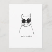 Handgezeichnete Abbildung "Du bist eine coole Katz