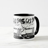 Handgezeichnete Abbildung, Kaffeegetränk Tasse (VorderseiteRechts)