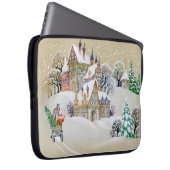 Handgezeichnete Abbildung mit Winterlandschaft und Laptopschutzhülle (Vorne Rechts)