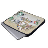 Handgezeichnete Abbildung mit Winterlandschaft und Laptopschutzhülle (Vorne Knopf)