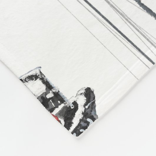 Handgezeichnete Abbildung. Nahtlose Wasserfarbe Fleecedecke (Ecke)