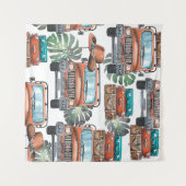 Handgezeichnete Abbildung. Nahtlose Wasserfarbe Wandteppich (Vorderseite (Horizontal))