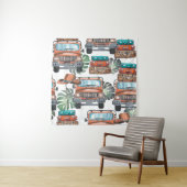 Handgezeichnete Abbildung. Nahtlose Wasserfarbe Wandteppich (Beispiel)