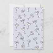 Handgezeichnete Abendessen Hochzeitsfeier Einladung (Rückseite)