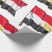 Handgezeichnete abgenutzte ägyptische Flagge Geschenkpapier