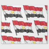 Handgezeichnete abgenutzte ägyptische Flagge Geschenkpapier (Flach)