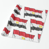 Handgezeichnete abgenutzte ägyptische Flagge Geschenkpapier (Ungerollt)