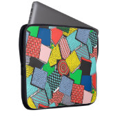 Handgezeichnete Abstrakte Blöcke Textur Laptopschutzhülle (Vorne Rechts)