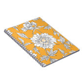 Handgezeichnete abstrakte Blume. Konturzeichnung Notizblock (Rechte Seite)