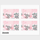 Handgezeichnete Abstrakte Blume Rechteckiger Aufkleber (Blatt)