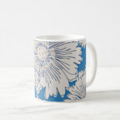 Handgezeichnete abstrakte Blume. Zugkraft Kaffeetasse (VorderseiteRechts)
