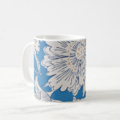 Handgezeichnete abstrakte Blume. Zugkraft Kaffeetasse (Vorderseite Links)