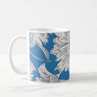 Handgezeichnete abstrakte Blume. Zugkraft Kaffeetasse
