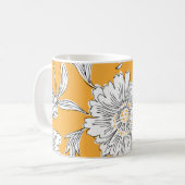 Handgezeichnete abstrakte Blume. Zugkraft Kaffeetasse (Vorderseite Links)