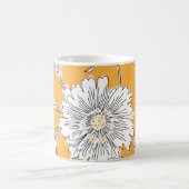 Handgezeichnete abstrakte Blume. Zugkraft Kaffeetasse (Mittel)