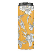 Handgezeichnete abstrakte Blume. Zugkraft Thermosbecher (Rückseite)