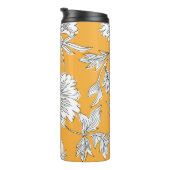 Handgezeichnete abstrakte Blume. Zugkraft Thermosbecher (Nach rechts gedreht)