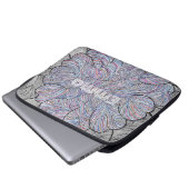 Handgezeichnete abstrakte Blumenmuster Laptopschutzhülle (Vorne Knopf)