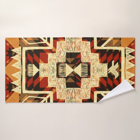 Handgezeichnete abstrakte Illustration in US-ameri Badehandtuch (Badehandtuch)