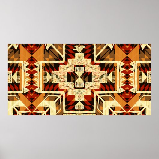 Handgezeichnete abstrakte Illustration in US-ameri Poster (Vorne)