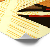 Handgezeichnete abstrakte Illustration in US-ameri Poster (Ecke)