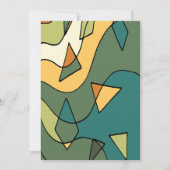 Handgezeichnete abstrakte Vintage Hals-Krawatte Einladung (Vorderseite)