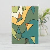 Handgezeichnete abstrakte Vintage Hals-Krawatte Einladung (Stehend Vorderseite)