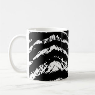 Handgezeichnete Abstrakte Zebra-Streifen Wiederhol Kaffeetasse