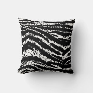 Handgezeichnete Abstrakte Zebra-Streifen Wiederhol Kissen