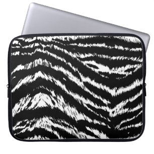 Handgezeichnete Abstrakte Zebra-Streifen Wiederhol Laptopschutzhülle