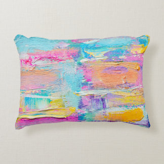 Handgezeichnete Acrylmalerei. Abstrakte Kunst Dekokissen