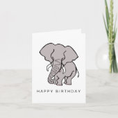 Handgezeichnete afrikanische ELEPHANT - Wildtiere Karte (Vorderseite)