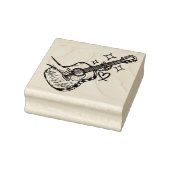 Handgezeichnete akustische Gitarre für Gitarrist Gummistempel (Stempel)