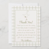 Handgezeichnete Alberne Gänse Gingham Baby Dusche Dankeskarte (Vorderseite)