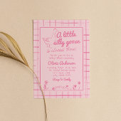 Handgezeichnete Alberne Gänse Kinderdusche Einladung