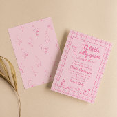 Handgezeichnete Alberne Gänse Kinderdusche Einladung