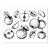 Handgezeichnete Apfelfruchtkonstruktion Gummistempel (Prägung)