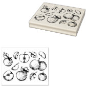 Handgezeichnete Apfelfruchtkonstruktion Gummistempel (Stempel)