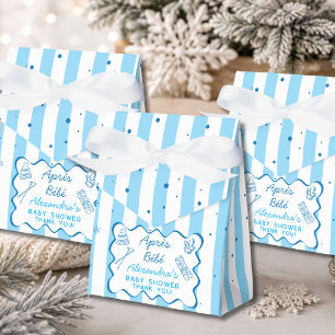 Handgezeichnete Après Bébé Après-Ski-Junge-Baby-Pa Geschenkschachtel