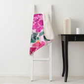 Handgezeichnete Aquarellfarben opulente Rose. Naht Sherpadecke (Beispiel)