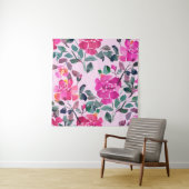 Handgezeichnete Aquarellfarben opulente Rose. Naht Wandteppich (Beispiel)