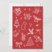 Handgezeichnete Arch Foto Weihnachtskarte Feiertagskarte (Rückseite)