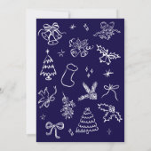 Handgezeichnete Arch Foto Weihnachtskarte Feiertagskarte (Rückseite)