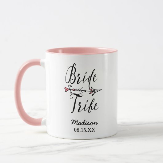 Handgezeichnete Arrow-Monogramm Tasse (Links)