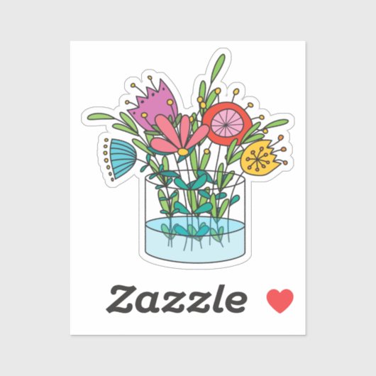 Handgezeichnete Artwork kundenspezifisch geschnitt Aufkleber (Blatt)