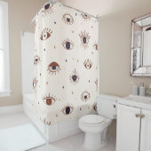 Handgezeichnete Augen Mystisches Nahtloses Muster. Duschvorhang (Beispiel)