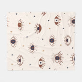 Handgezeichnete Augen Mystisches Nahtloses Muster. Fleecedecke (Vorderseite (Horizontal))